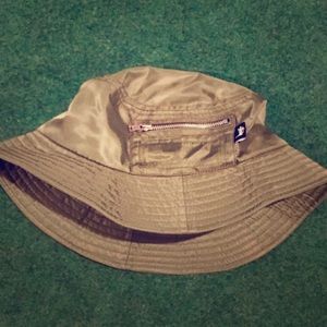 Stussy Nylon Bucket Hat With Zipper Pocket